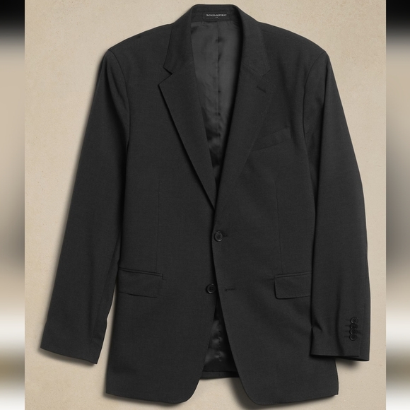 Banana Republic Modern Classic Heather Suit Jacket Blazer Charcoal Blue NWOT - Picture 17 of 17